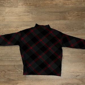 Rachel Zoe Black and Red Plaid Women’s Sweater